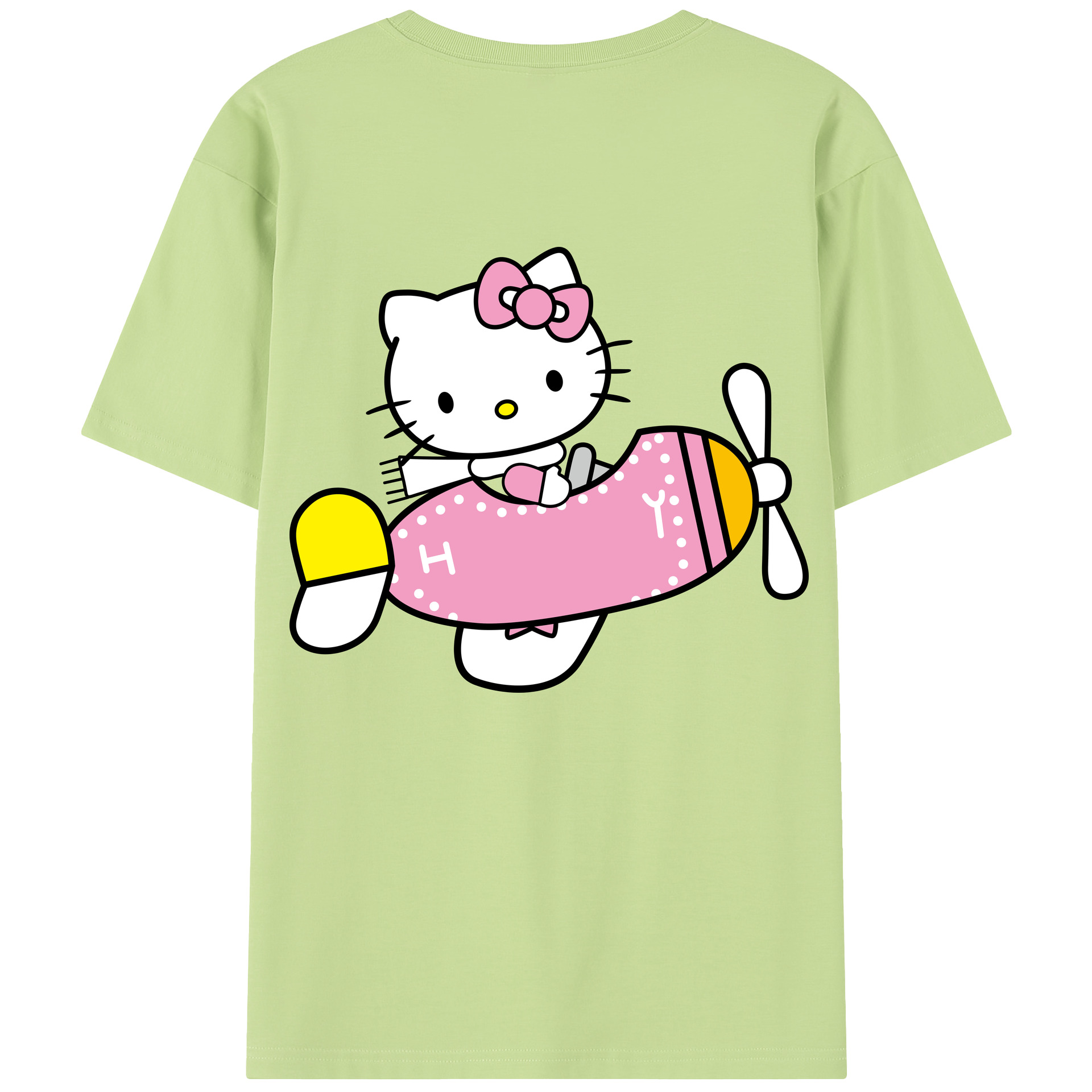 （画像用） Hello Kitty ハローキティ 綿100％半袖Tシャツ（背面プリント）